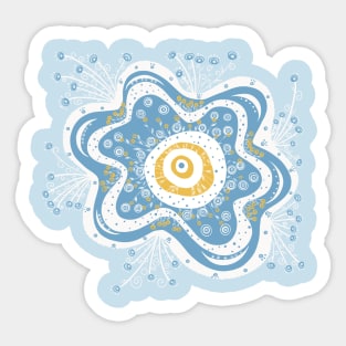 Simple blue flower Sticker